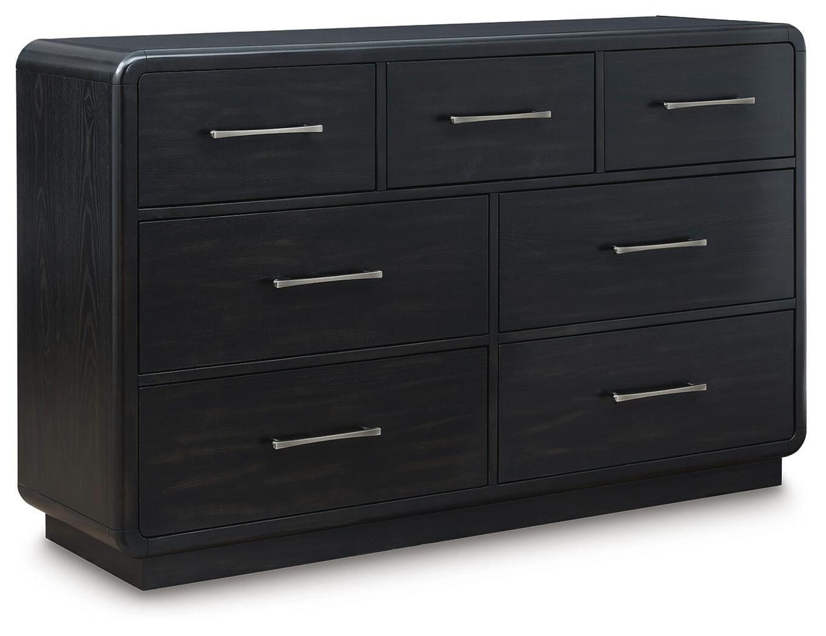 Rowanbeck Dresser in Black, closed view