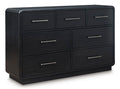Rowanbeck Dresser in Black, closed view