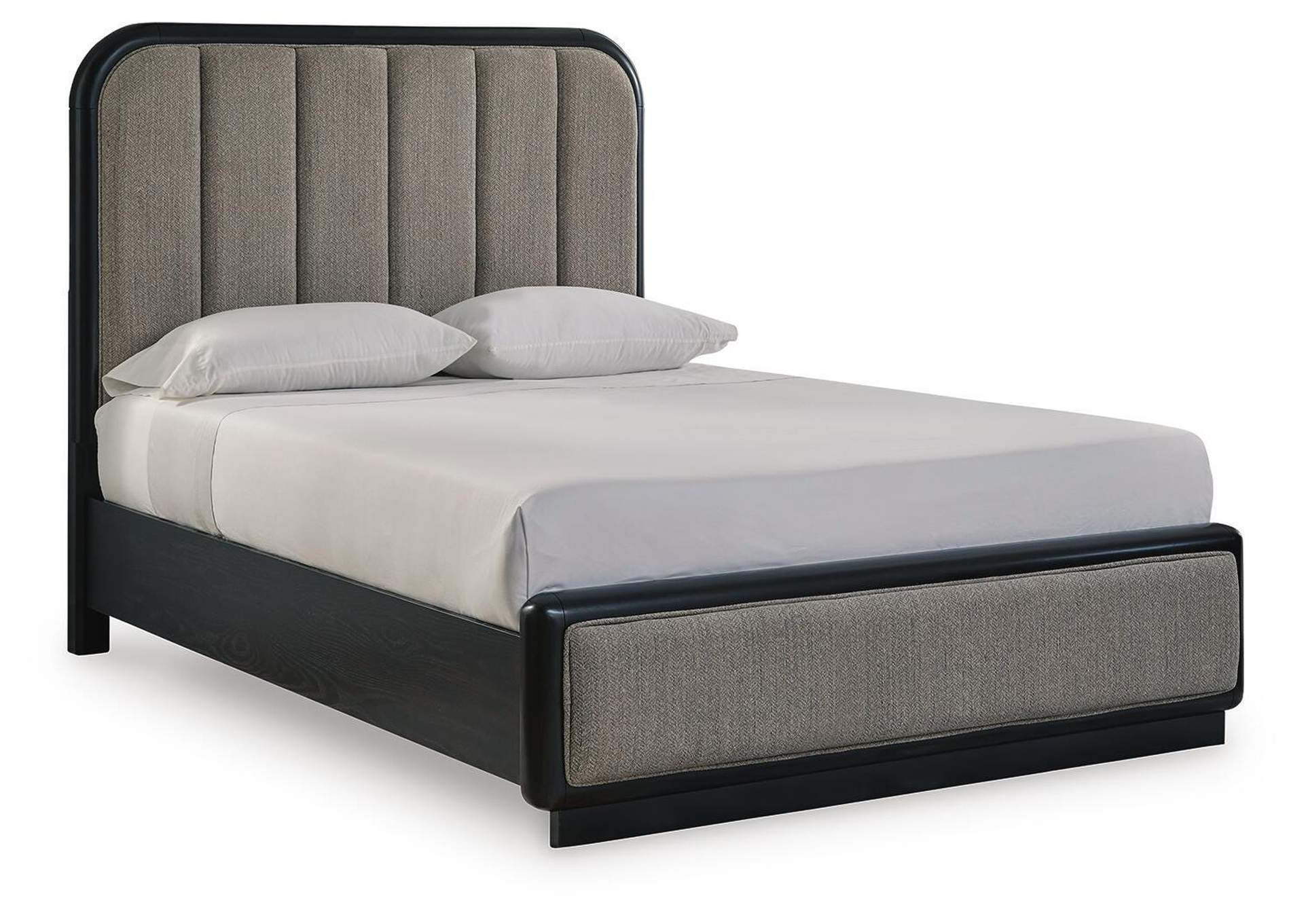 Rowanbeck Queen Upholstered Panel Bed angled view