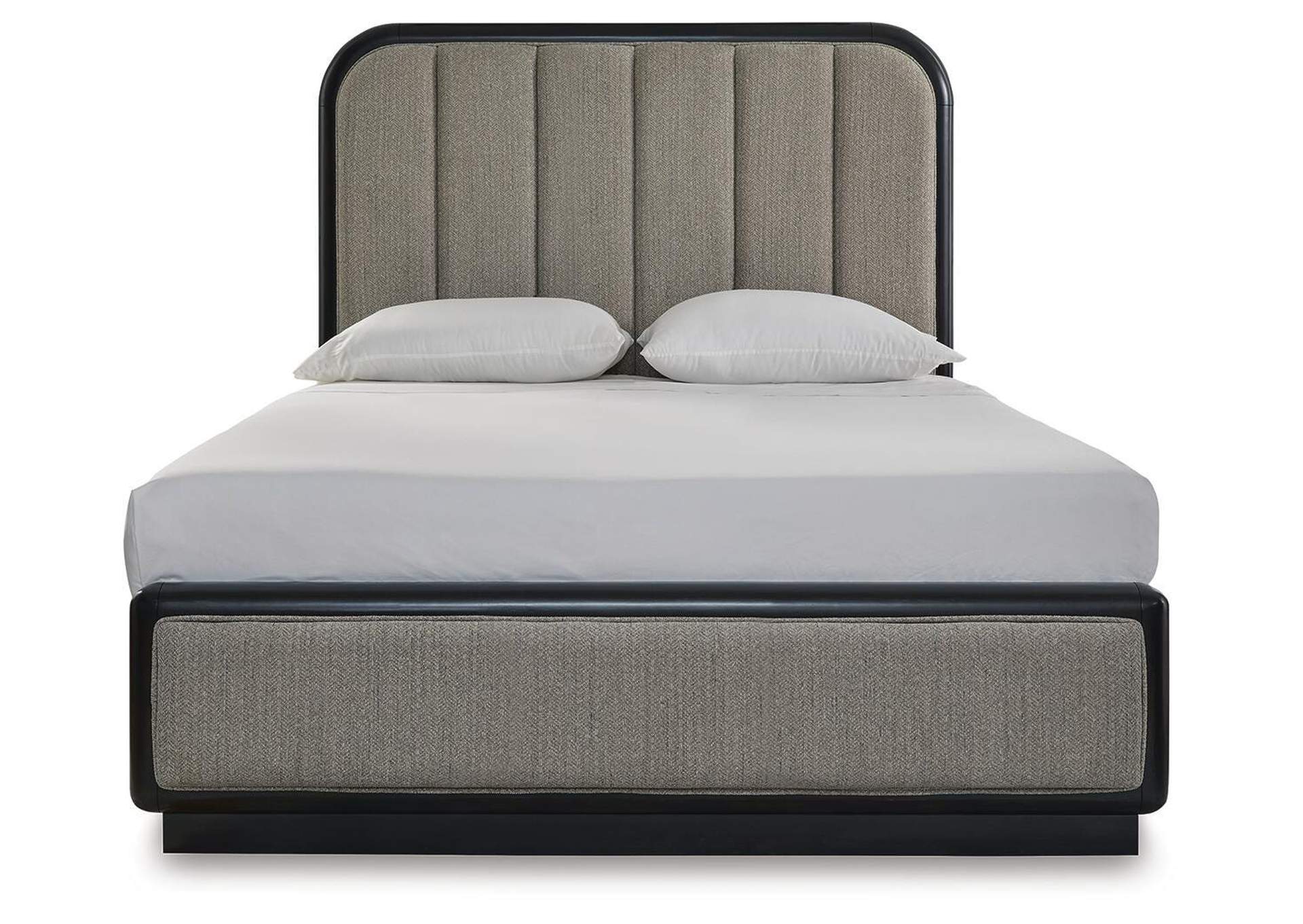 Rowanbeck Queen Upholstered Panel Bed with Dresser