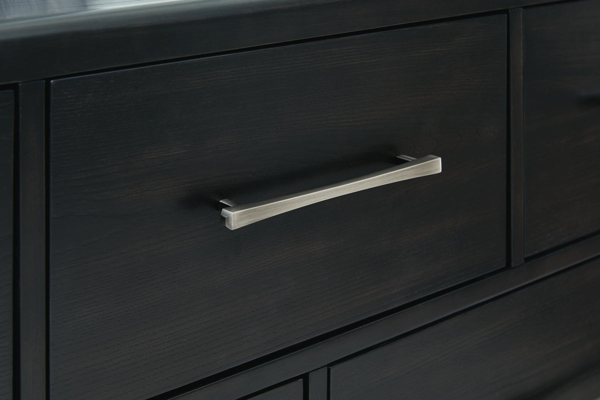 Rowanbeck Dresser in Black, detail view