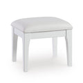 Chalanna Vanity Stool in White, closed view