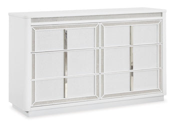 Chalanna Dresser in White, closed view