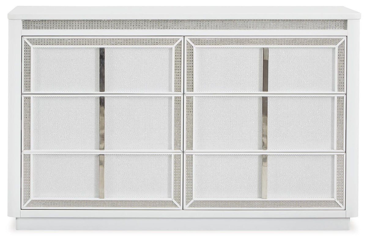 Chalanna Dresser in White, front view