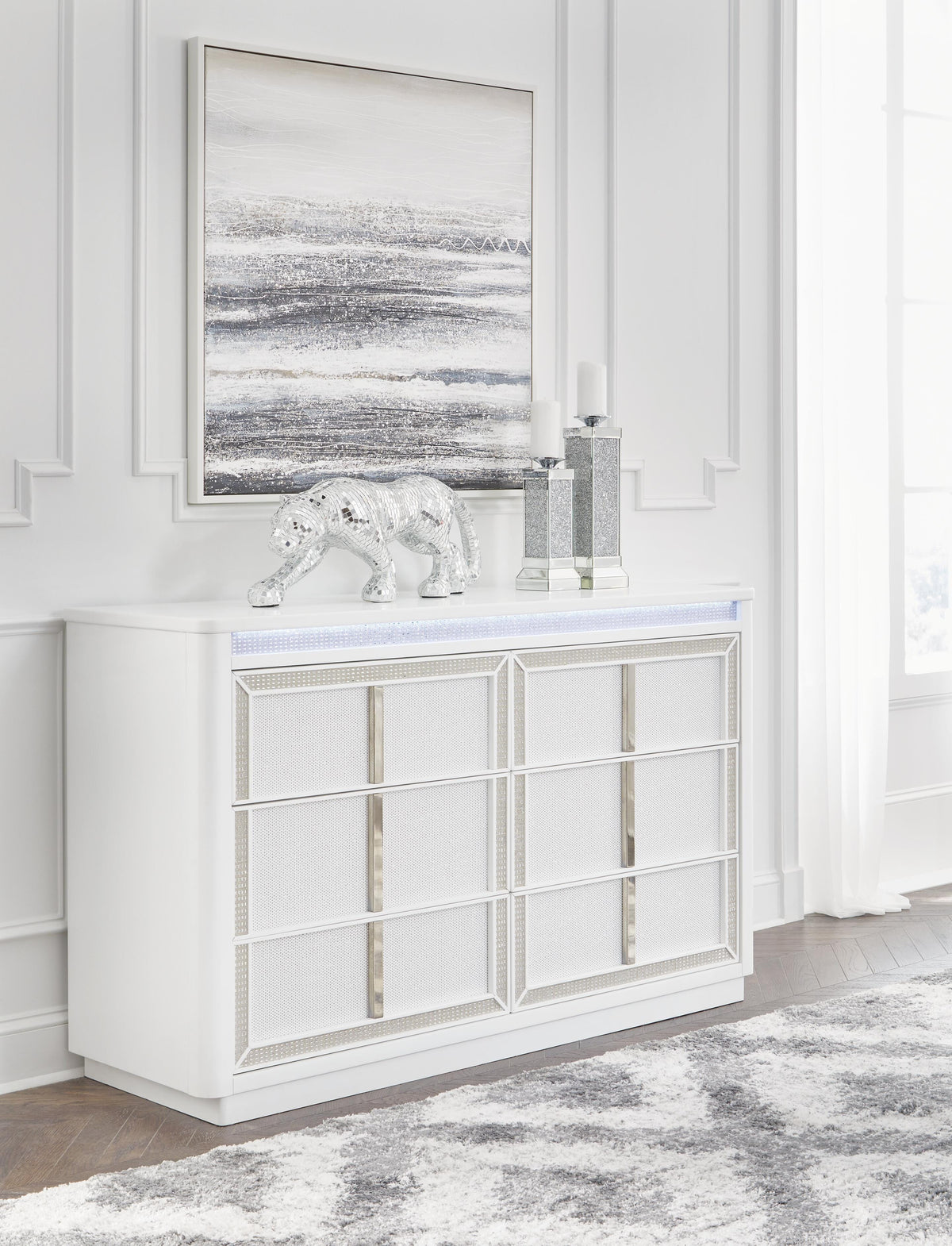 Chalanna Dresser in White, alternate view 3