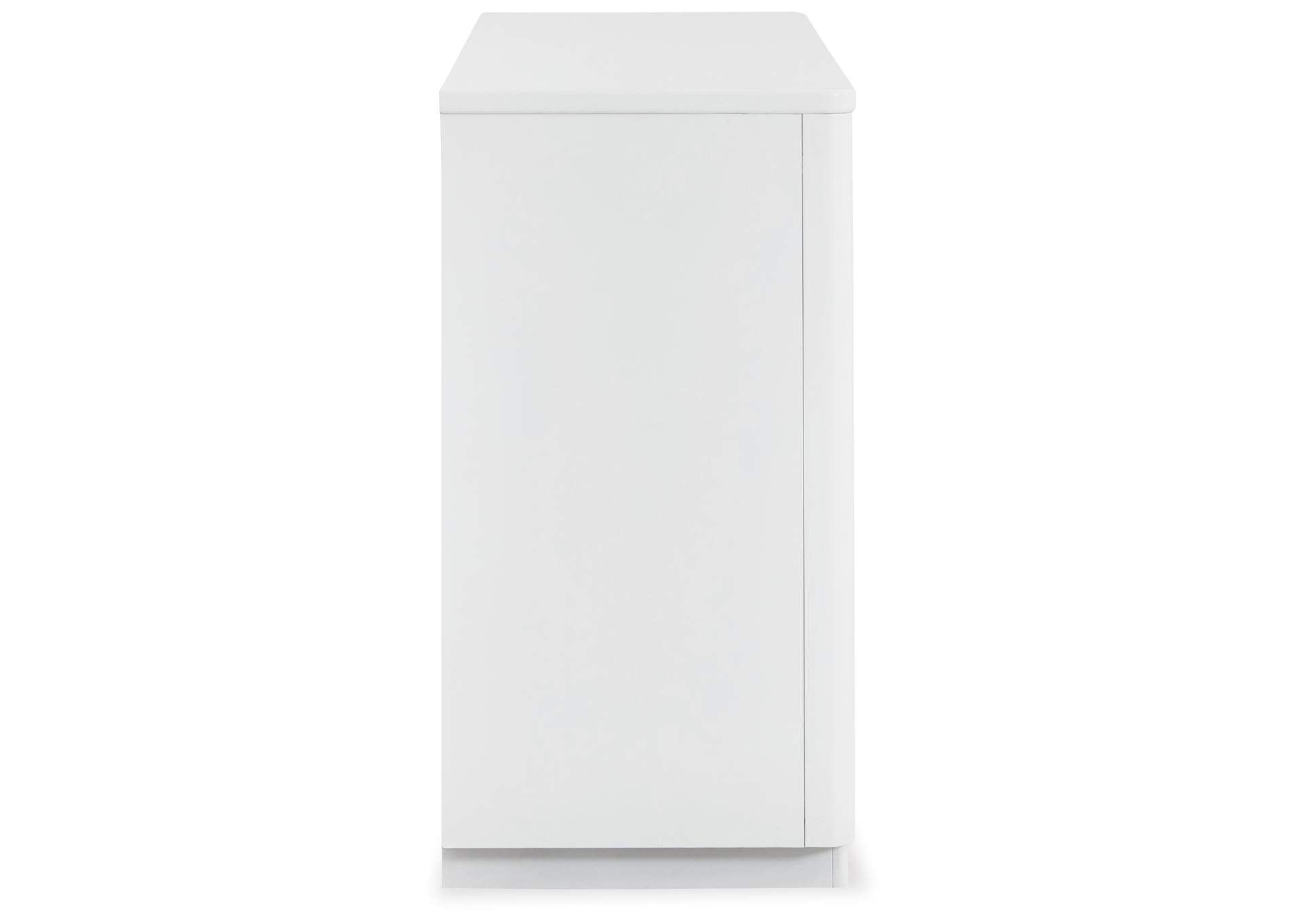 Chalanna Queen Upholstered Storage Bed and Dresser side view