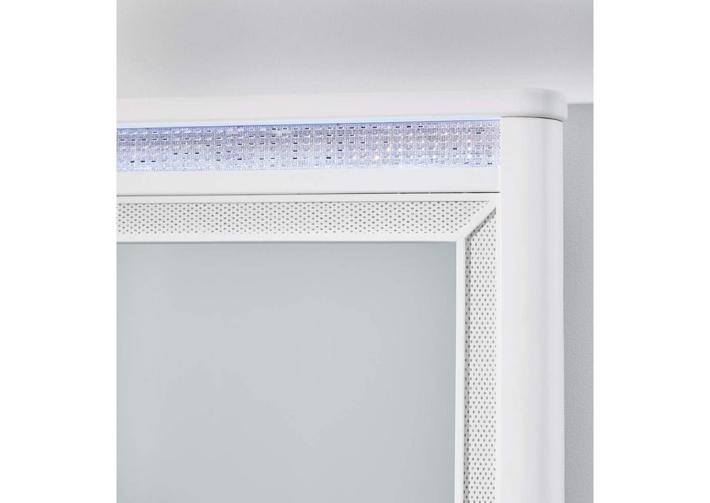 Chalanna King Upholstered Storage Bed, Dresser and Mirror detail