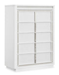 Chalanna Chest of Drawers in White, closed view
