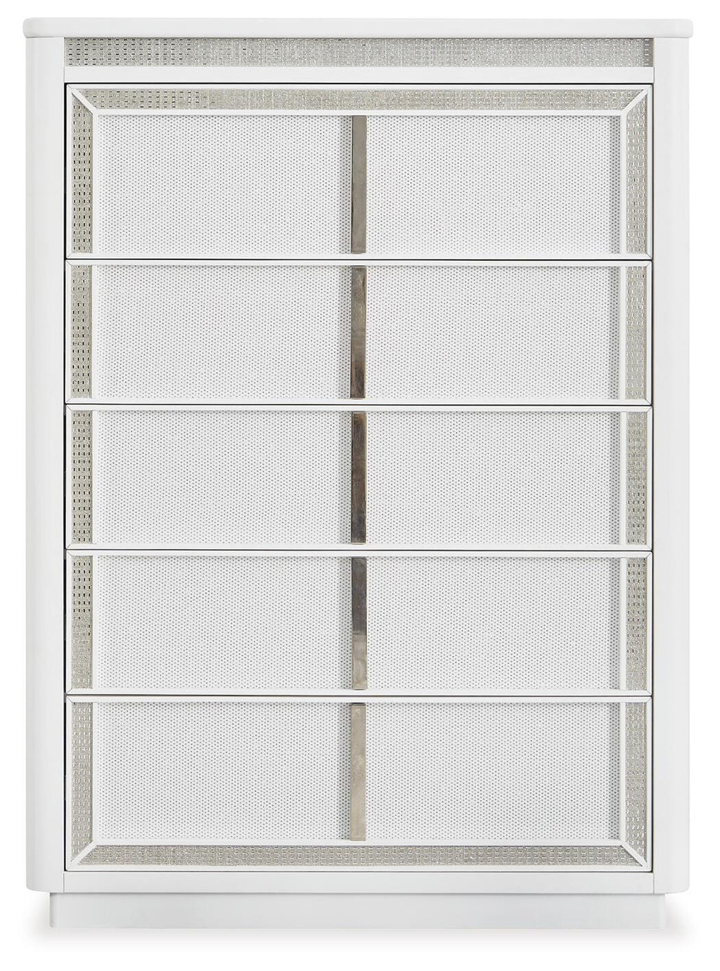 Chalanna Chest of Drawers in White, front view