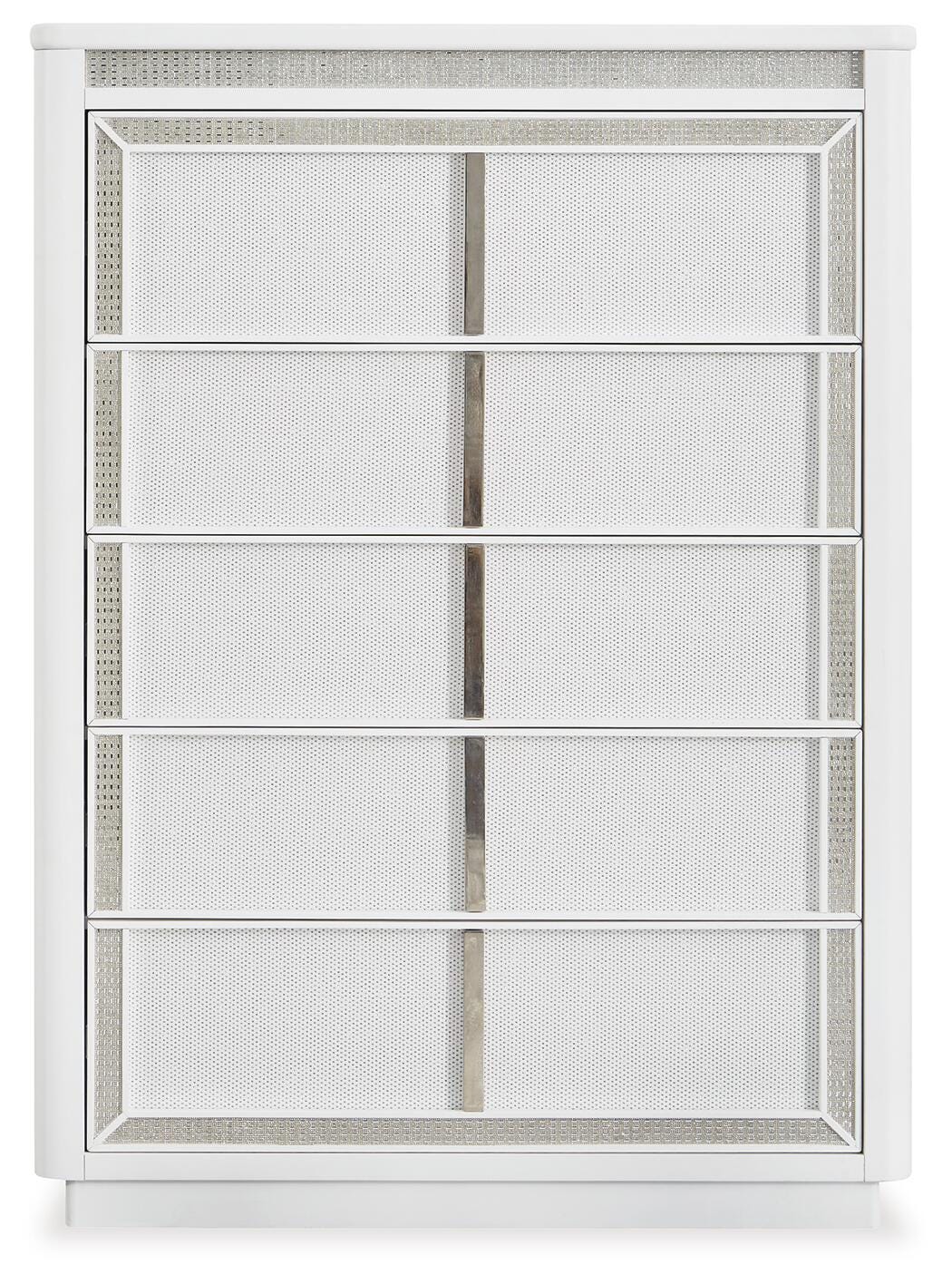 Chalanna Chest of Drawers in White, front view