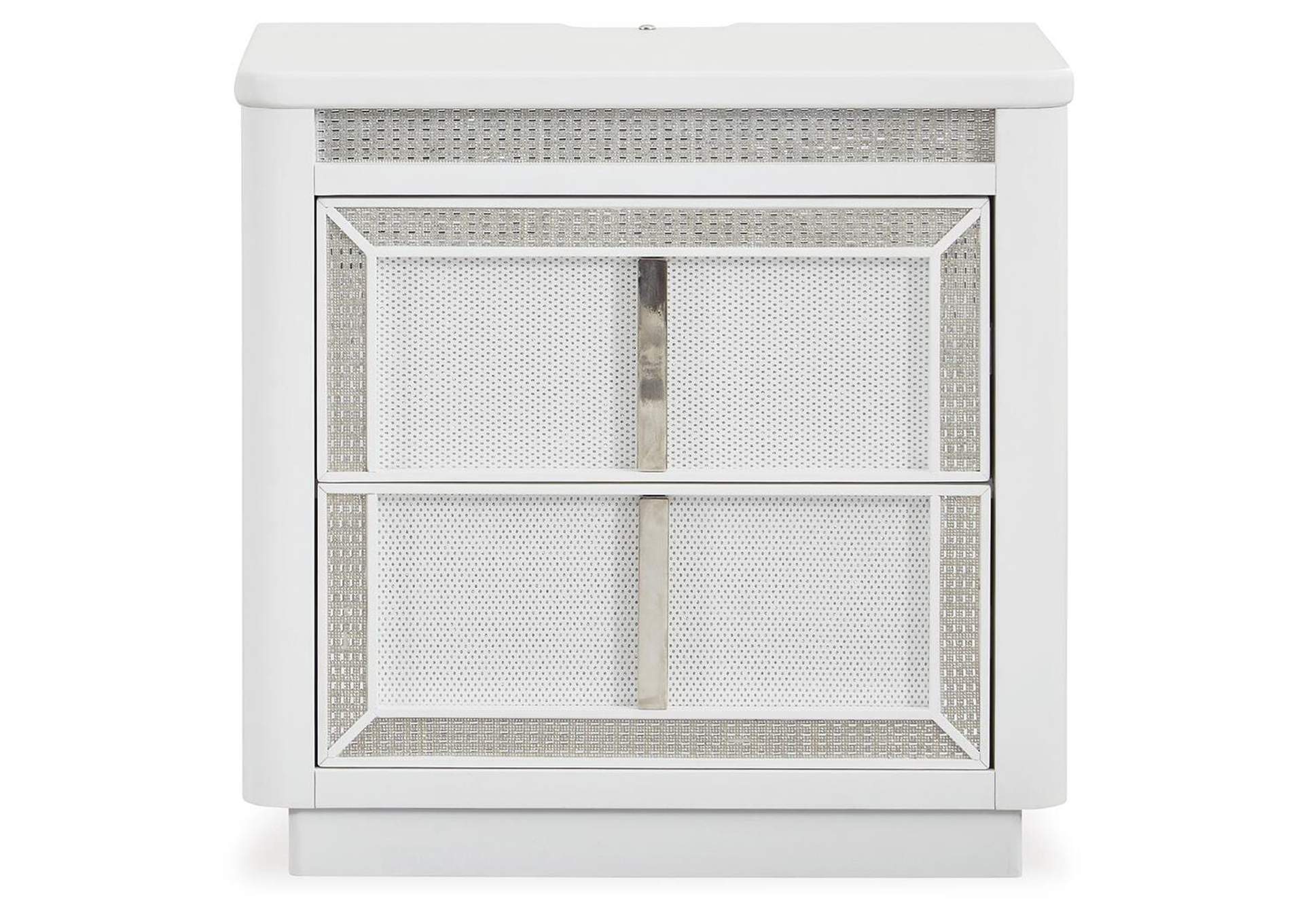 Chalanna Queen Upholstered Storage Bed, Dresser, Mirror and 2 Nightstands