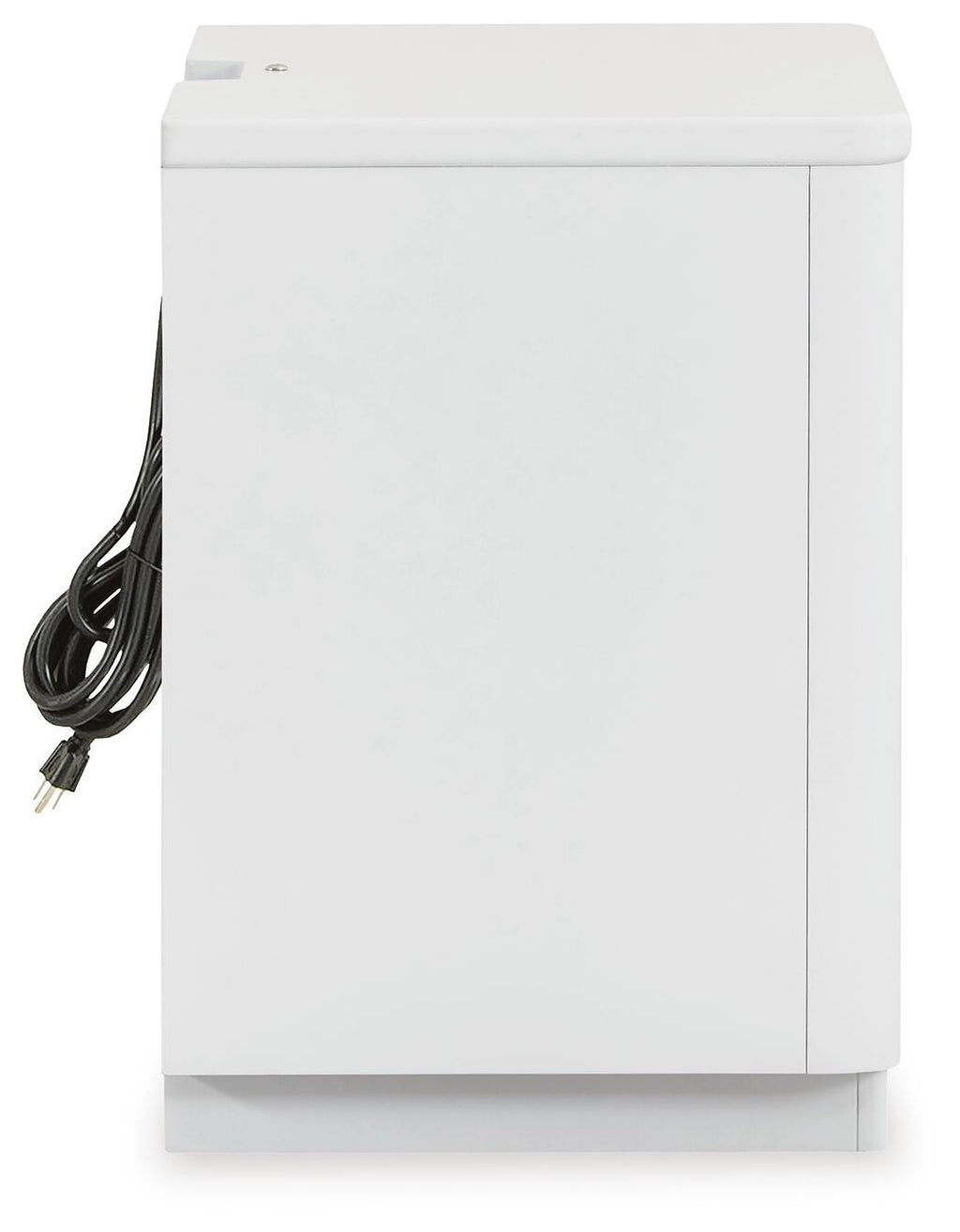 Chalanna Nightstand in White, side view