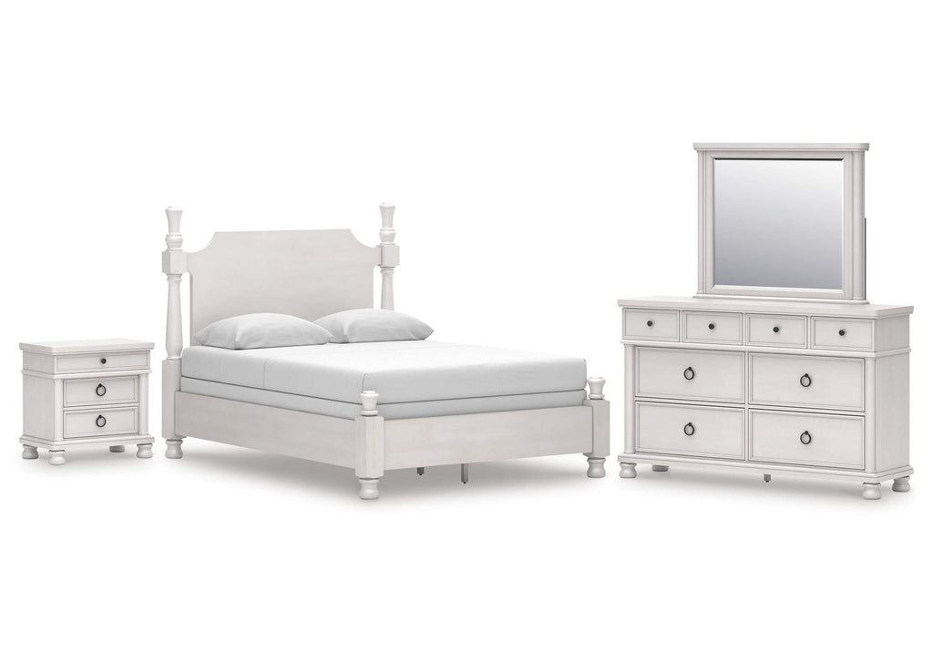 Chadworth Queen Poster Bed, Dresser, Mirror and Nightstand