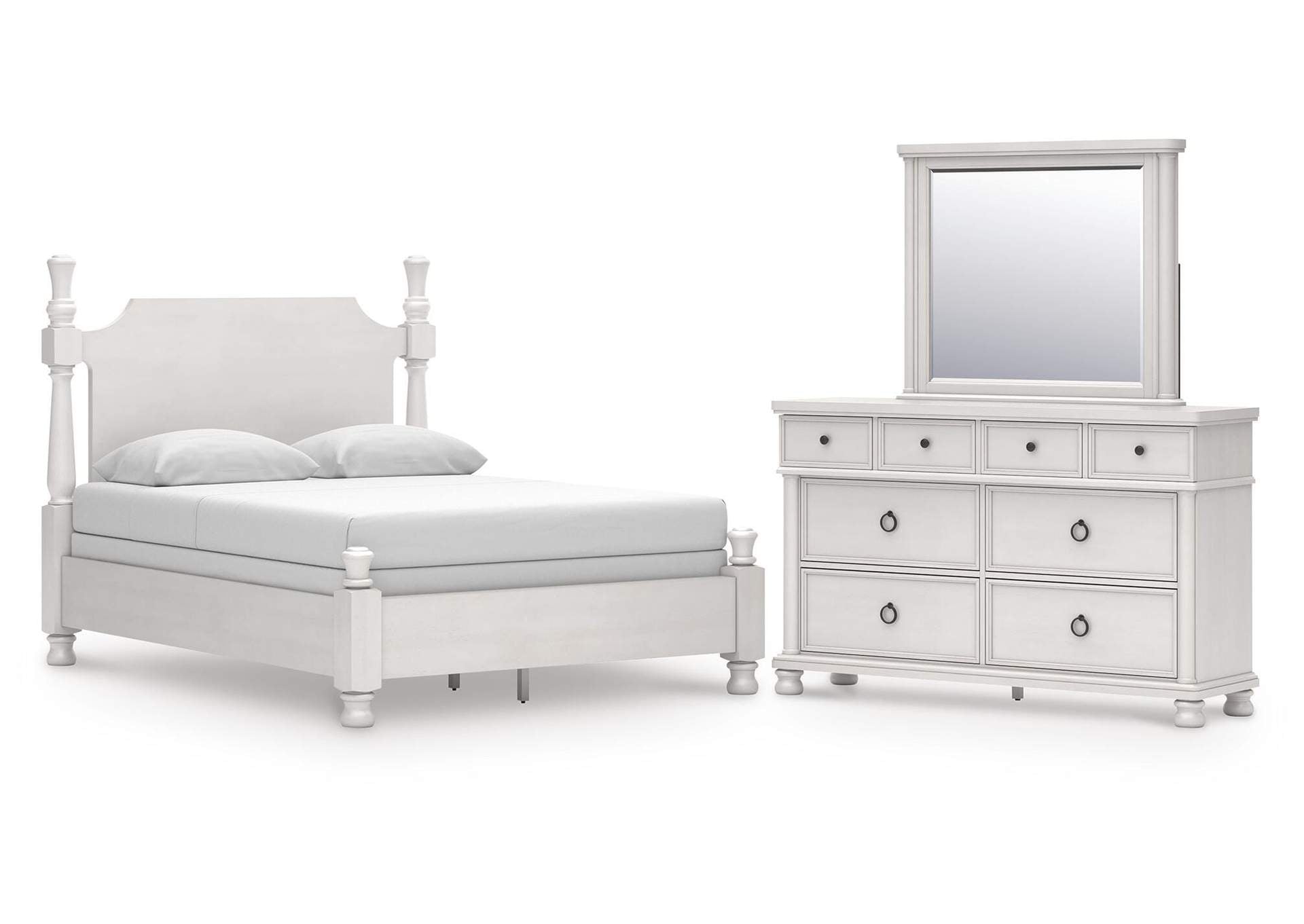 Chadworth Queen Poster Bed, Dresser and Mirror