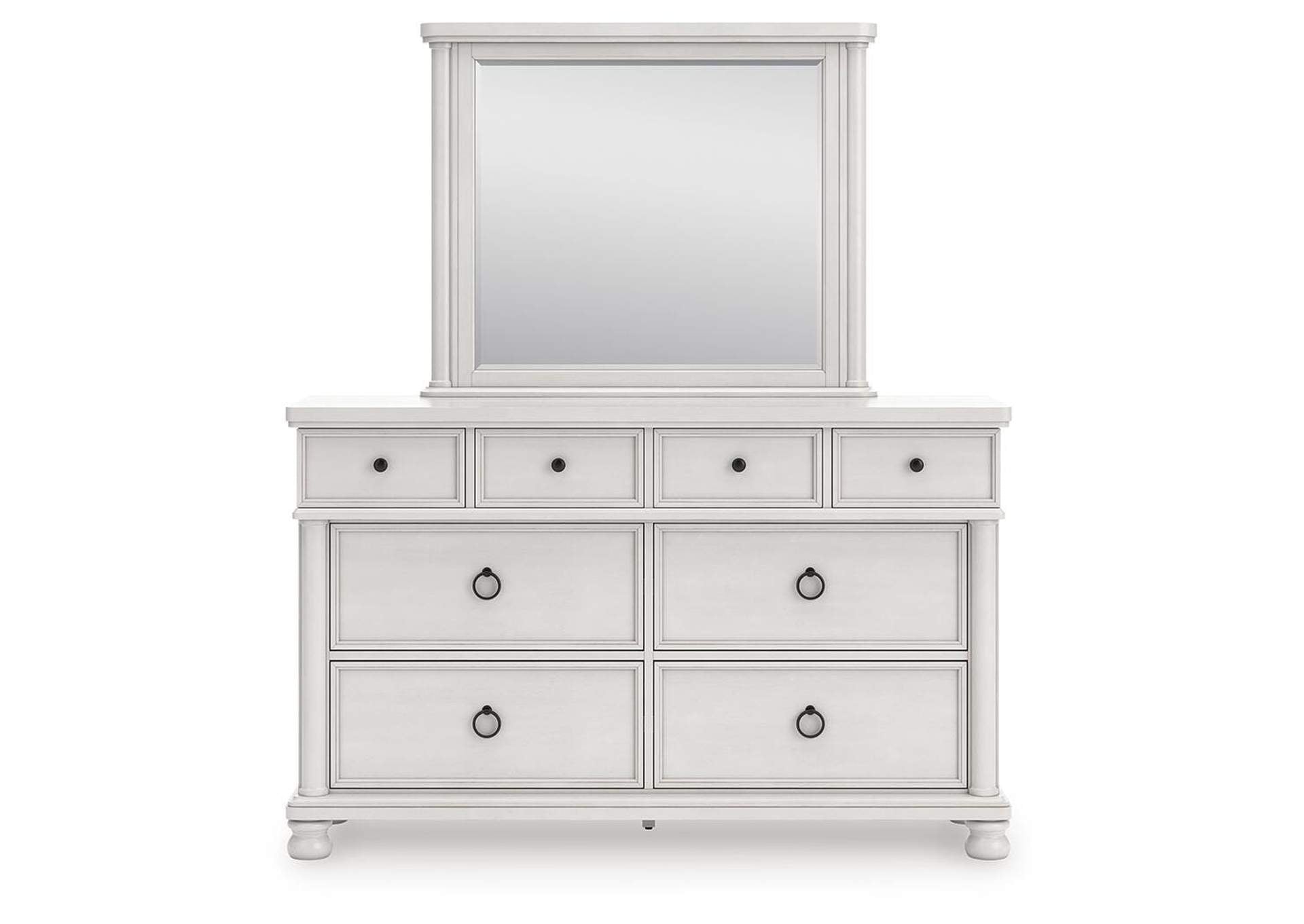 Chadworth Queen Poster Bed, Dresser and Mirror front view