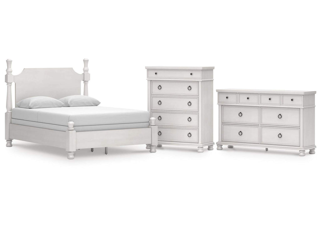 Chadworth Queen Poster Bed, Dresser and Chest