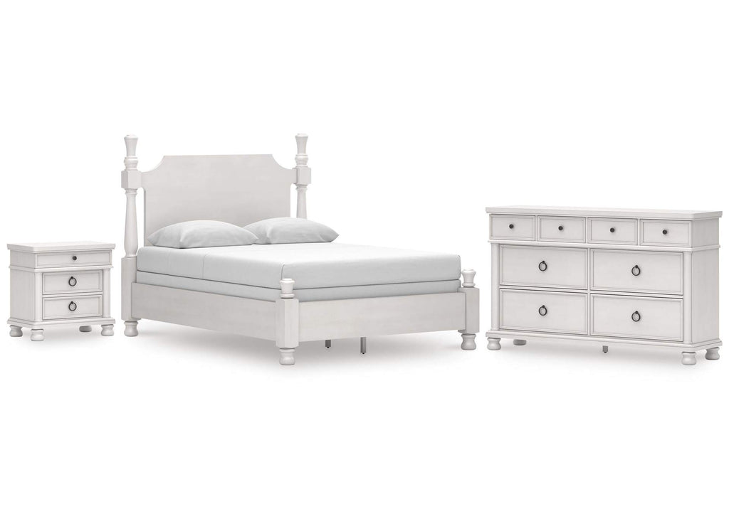 Chadworth Queen Poster Bed, Dresser and Nightstand