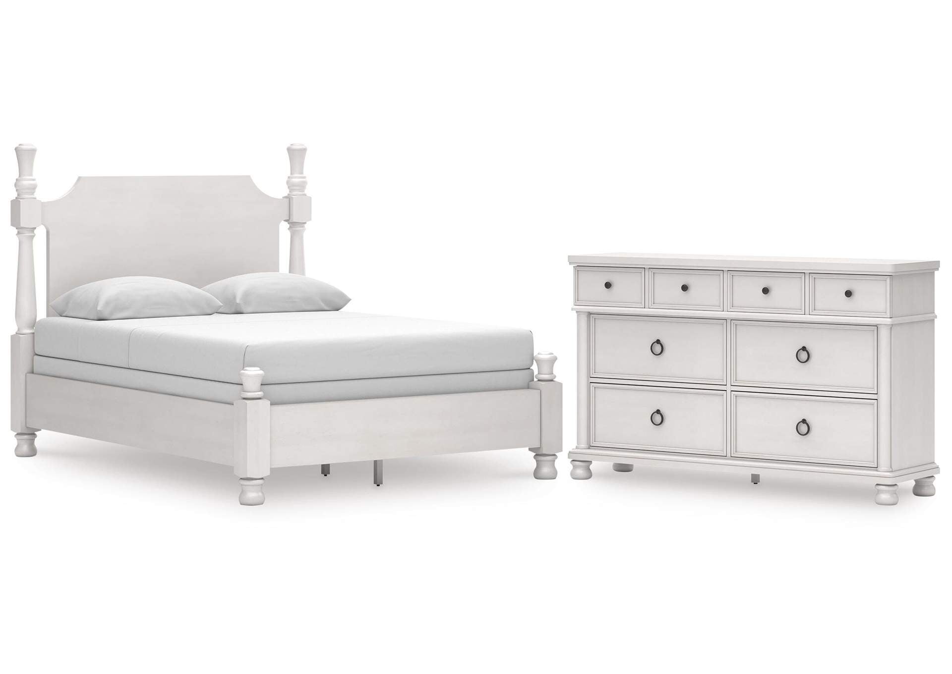 Chadworth Queen Poster Bed and Dresser