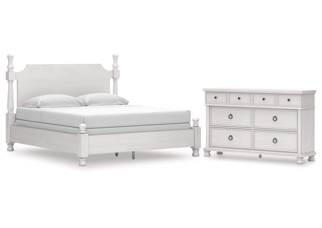Chadworth California King Poster Bed and Dresser