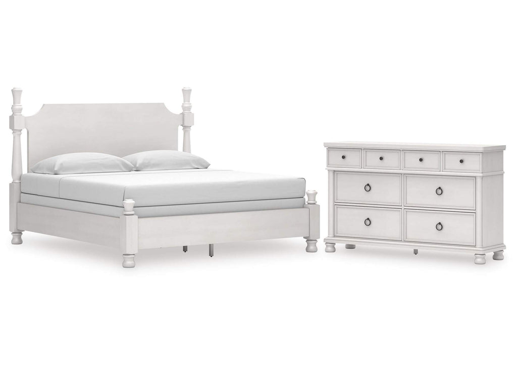 Chadworth King Poster Bed and Dresser