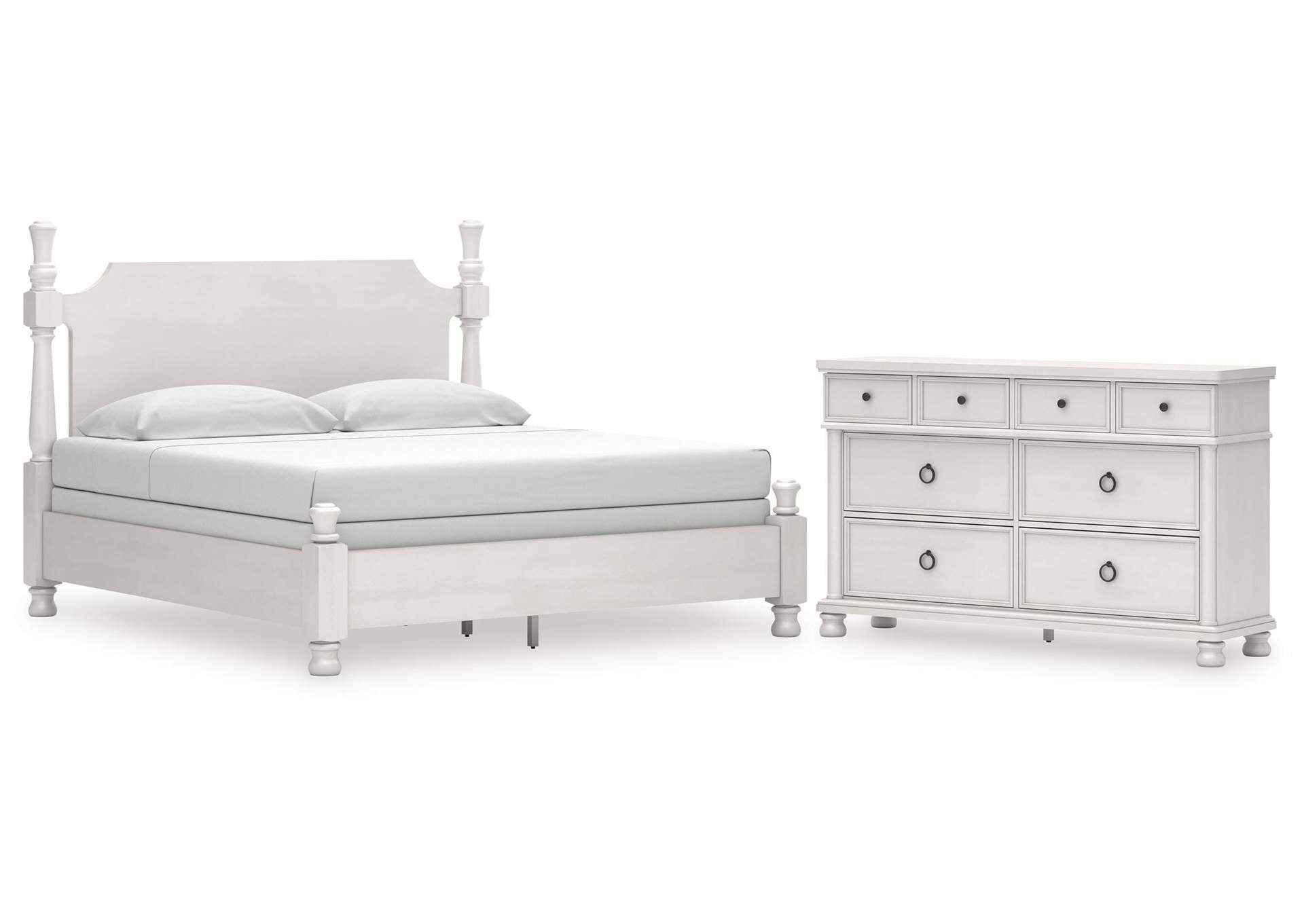 Chadworth King Poster Bed and Dresser