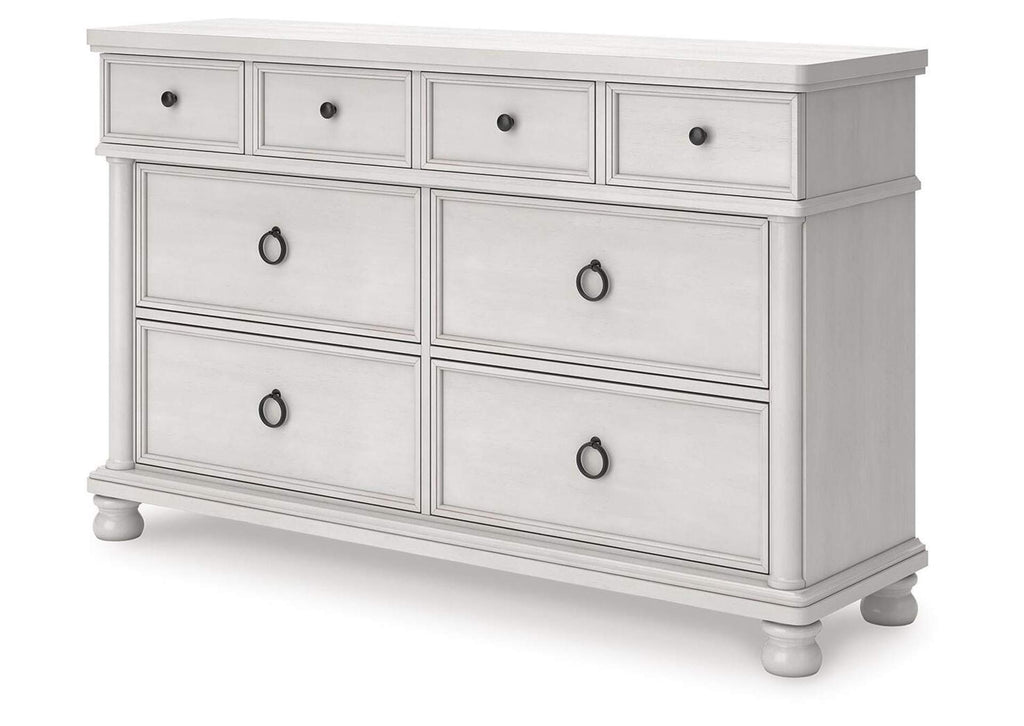 Chadworth Queen Poster Bed, Dresser and Chest angled view