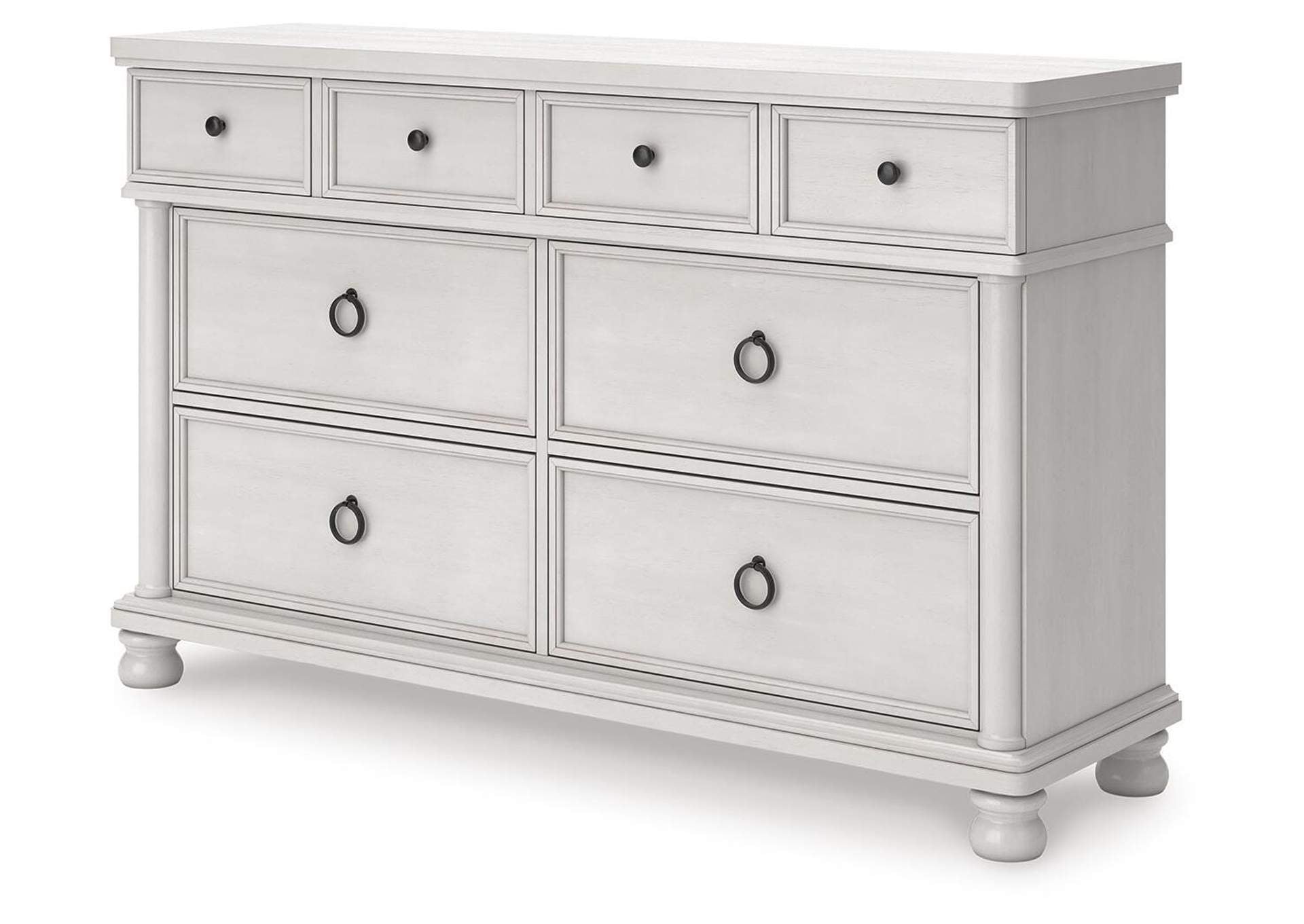 Chadworth Queen Poster Bed, Dresser and Chest angled view