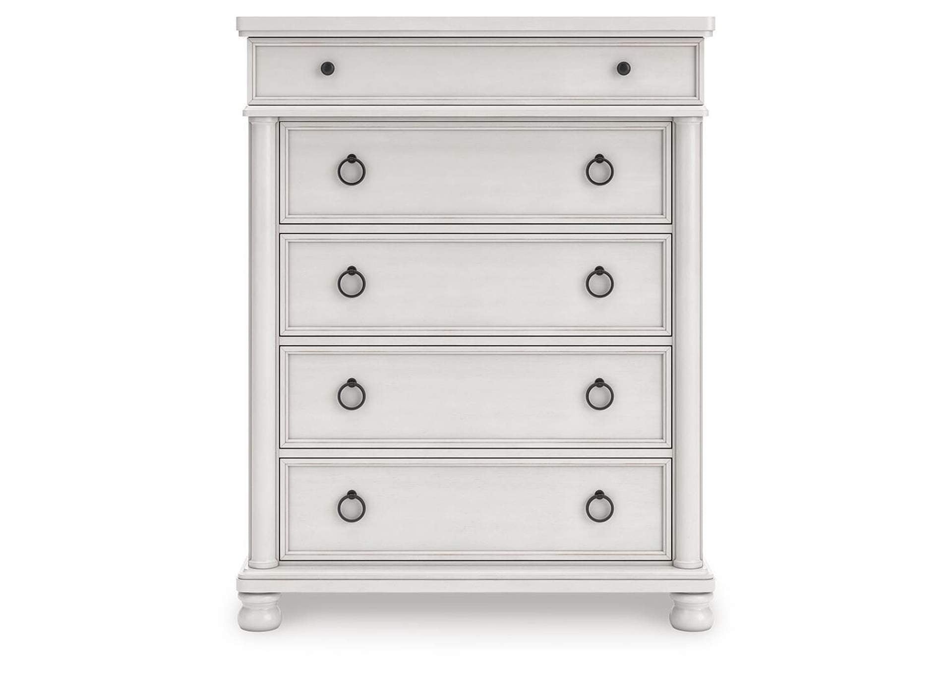 Chadworth Queen Poster Bed, Dresser and Chest front view