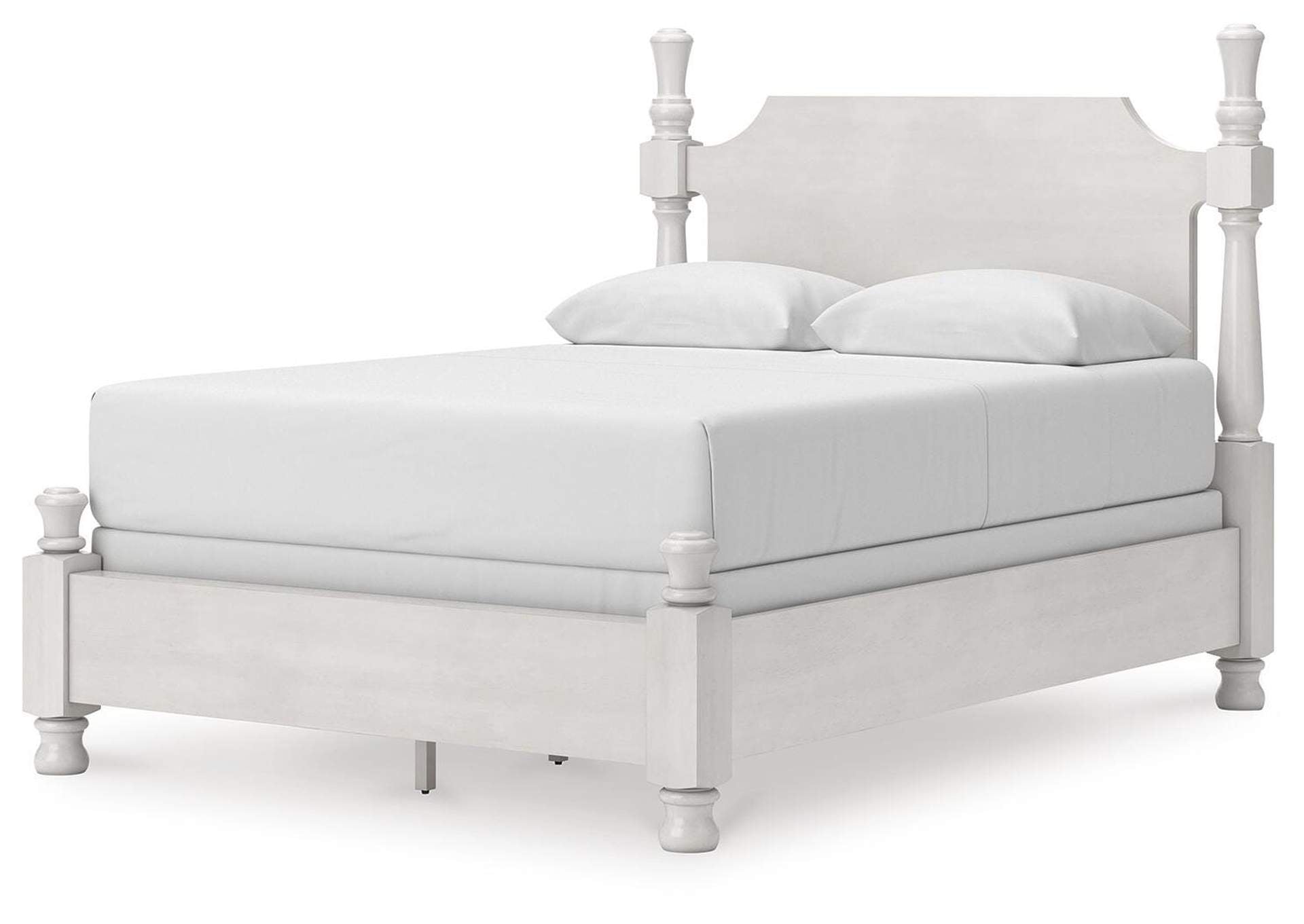 Chadworth Queen Poster Bed, Dresser, Mirror and Nightstand angled view