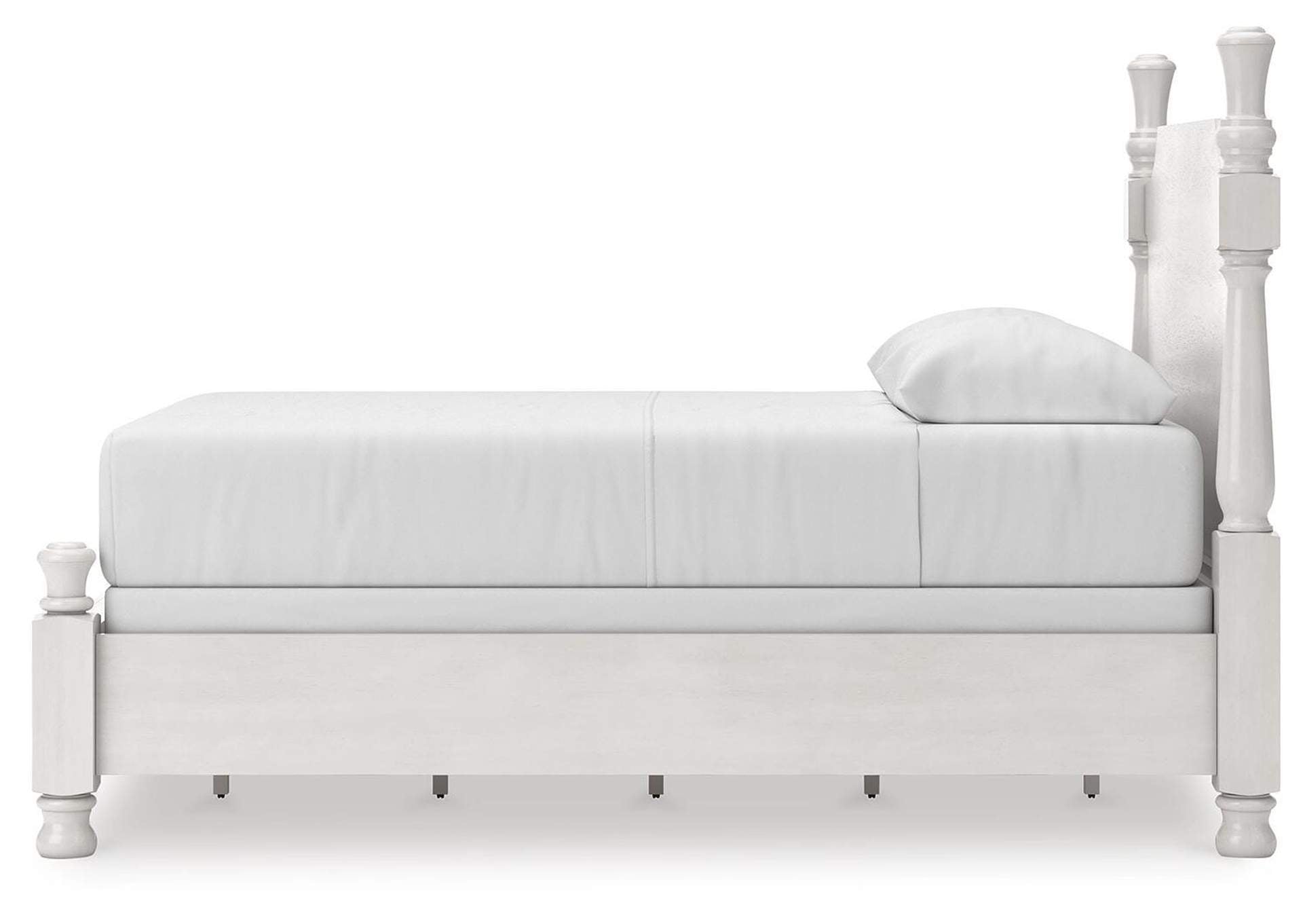 Chadworth Queen Poster Bed, Dresser and Nightstand side view
