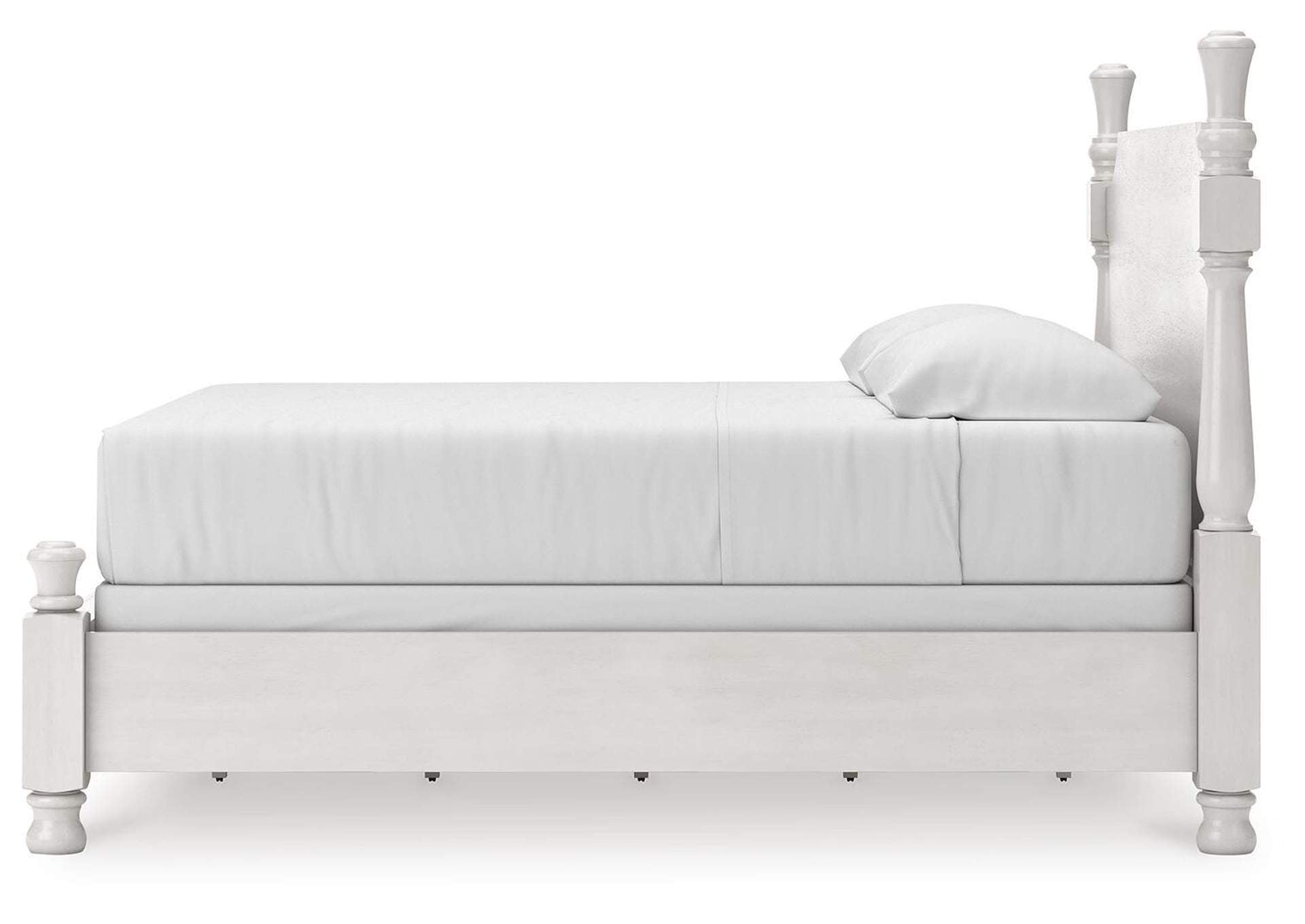 Chadworth King Poster Bed, Dresser and Nightstand side view