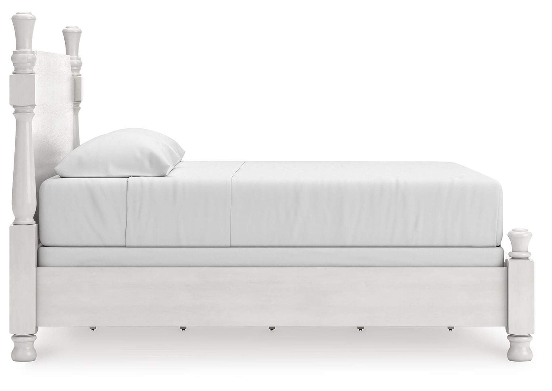 Chadworth King Poster Bed, Dresser and Nightstand side view