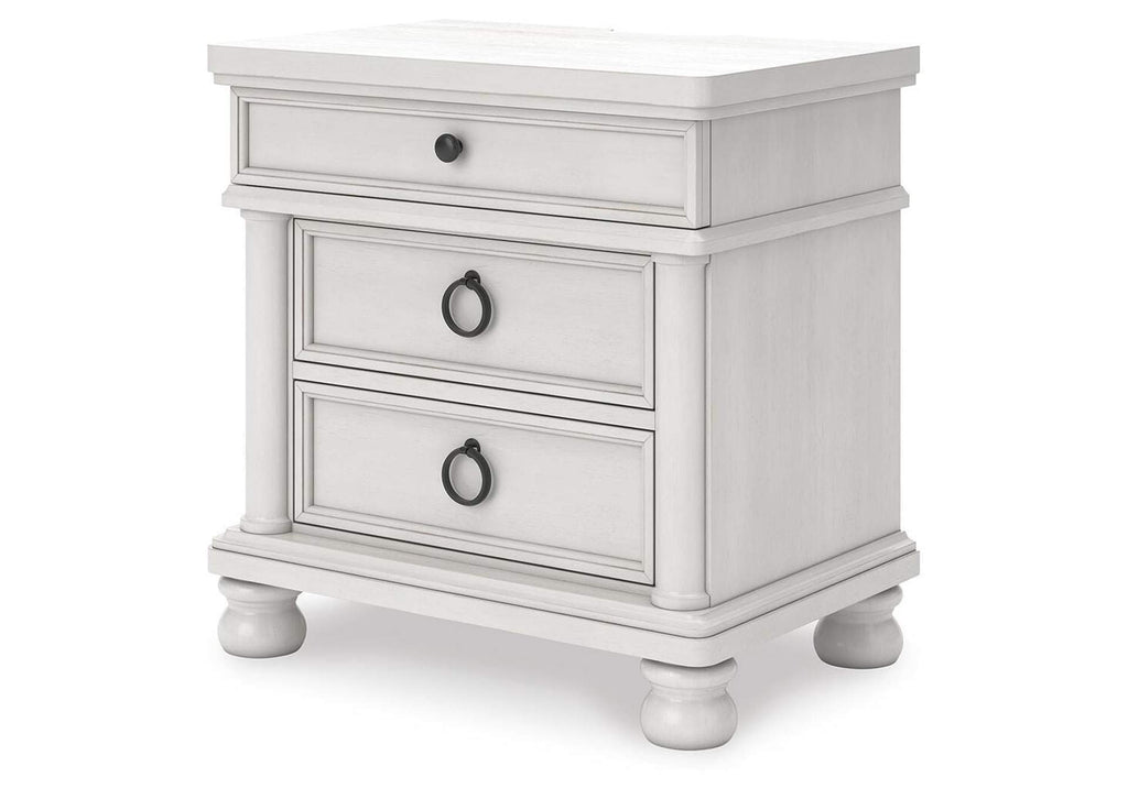 Chadworth California King Poster Bed, Dresser and Nightstand angled view