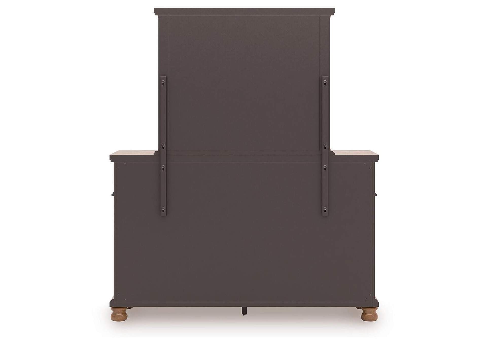 Chadworth California King Poster Bed with Mirrored Dresser and Nightstand