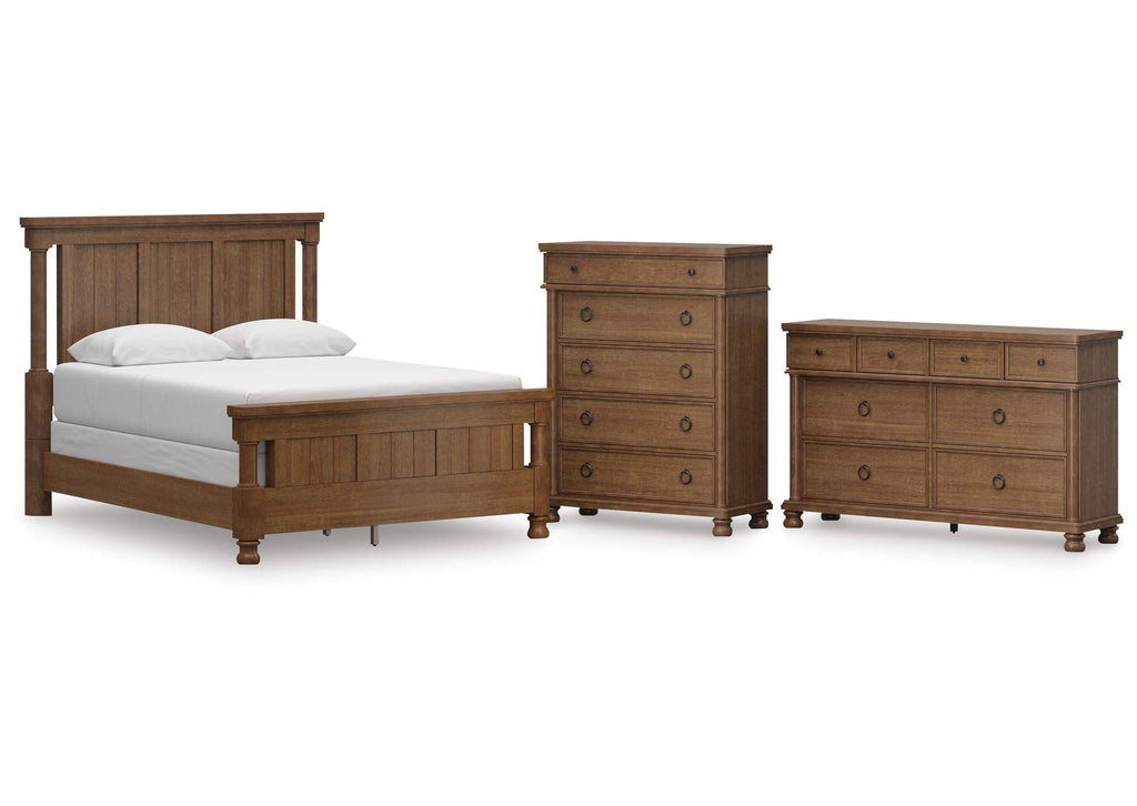 Chadworth Queen Poster Bed with Dresser and Chest