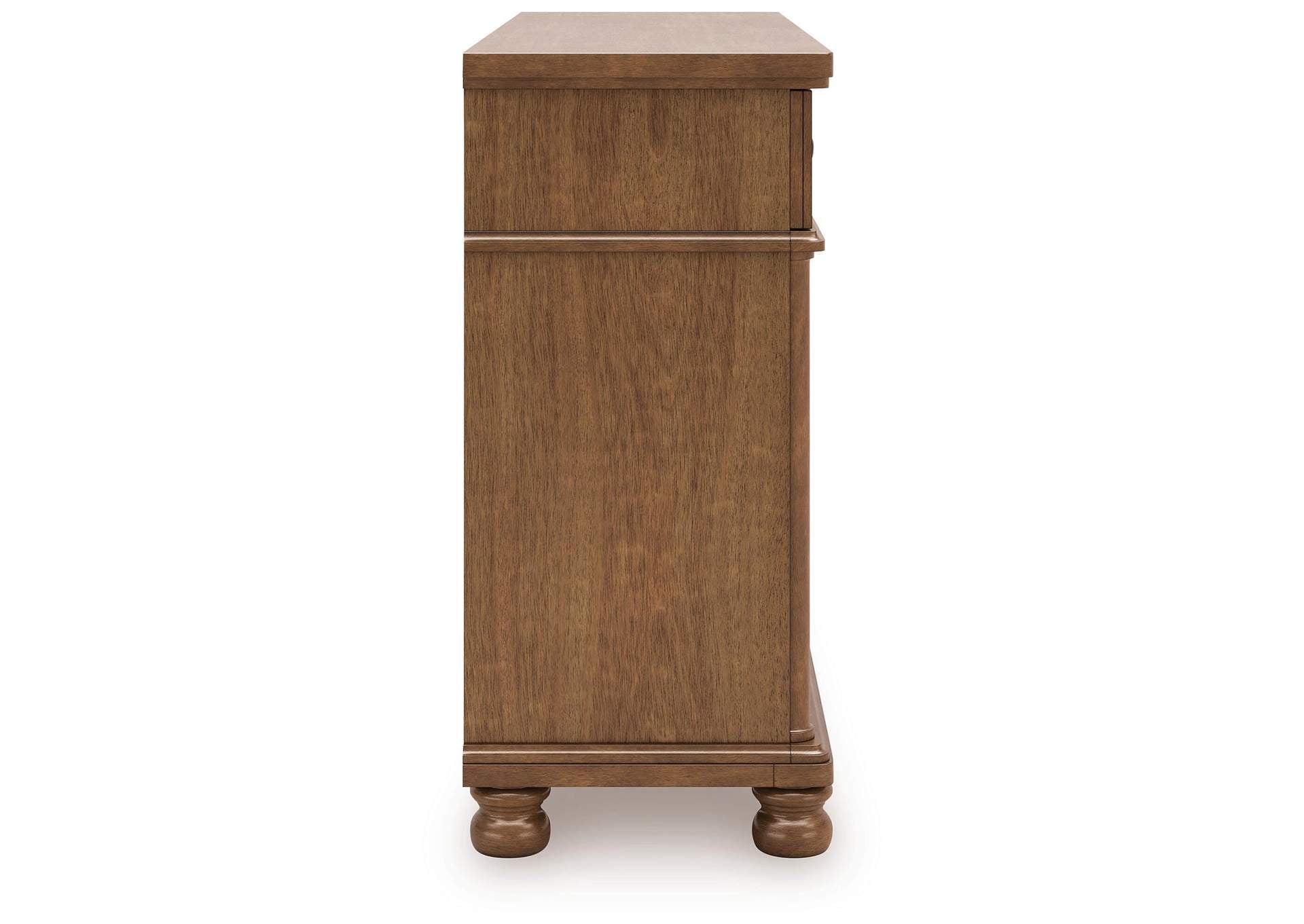 Chadworth California King Poster Bed with Dresser and Nightstand side view