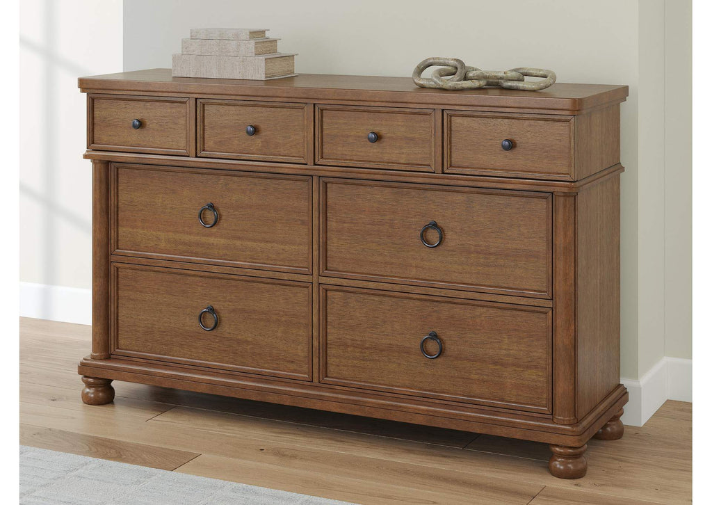 Chadworth California King Poster Bed with Dresser
