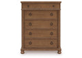 Chadworth California King Poster Bed with Dresser and Chest