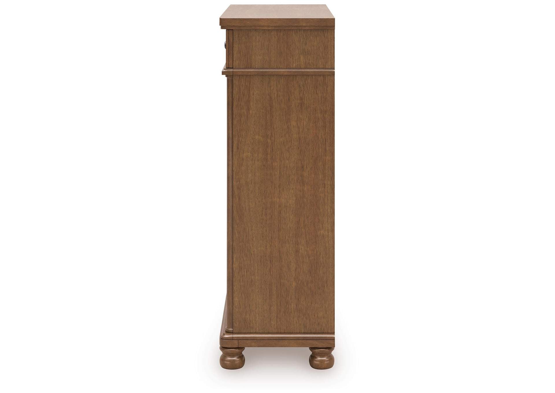 Chadworth Queen Poster Bed with Dresser and Chest side view