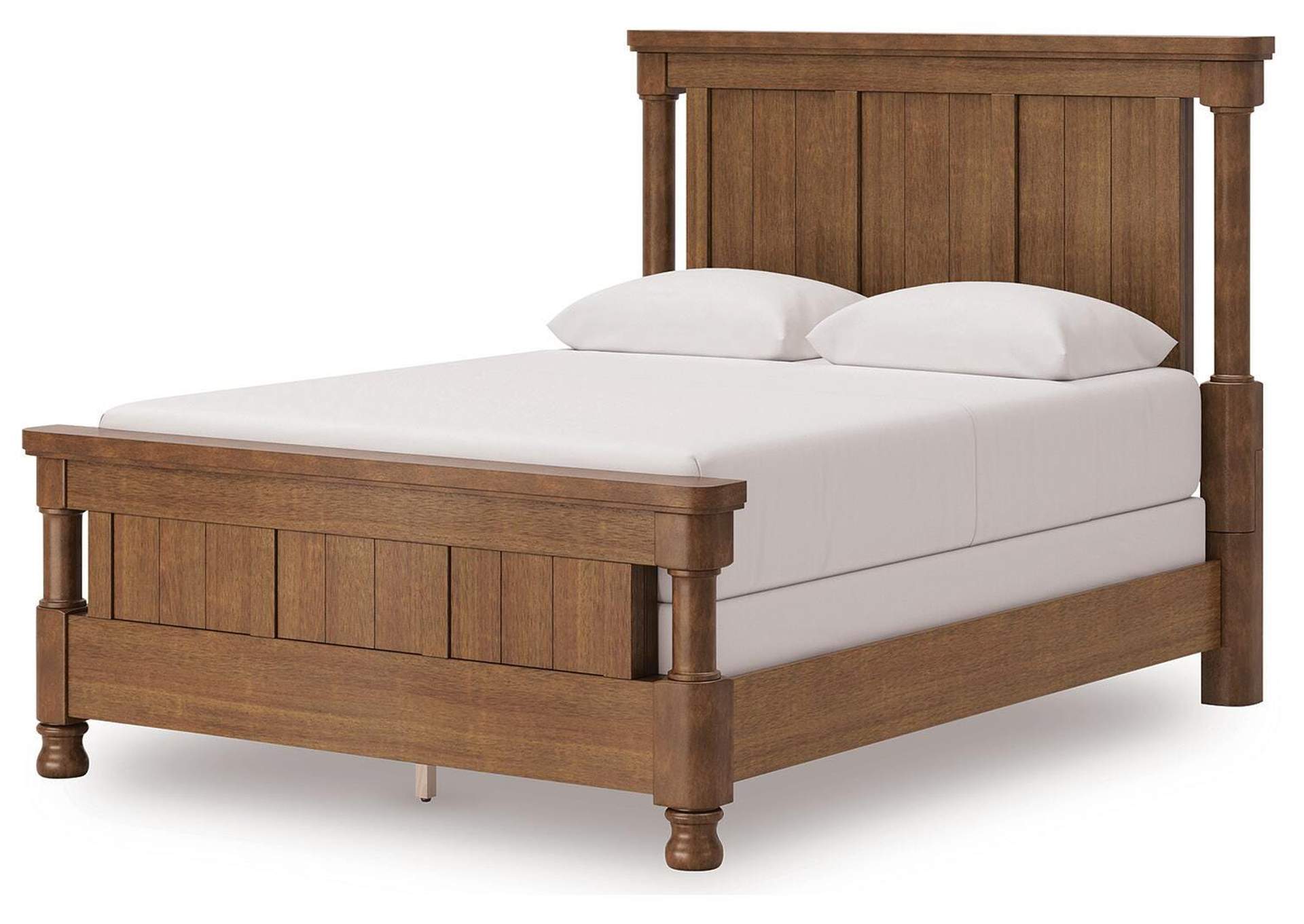 Chadworth Queen Poster Bed with Dresser and Nightstand angled view