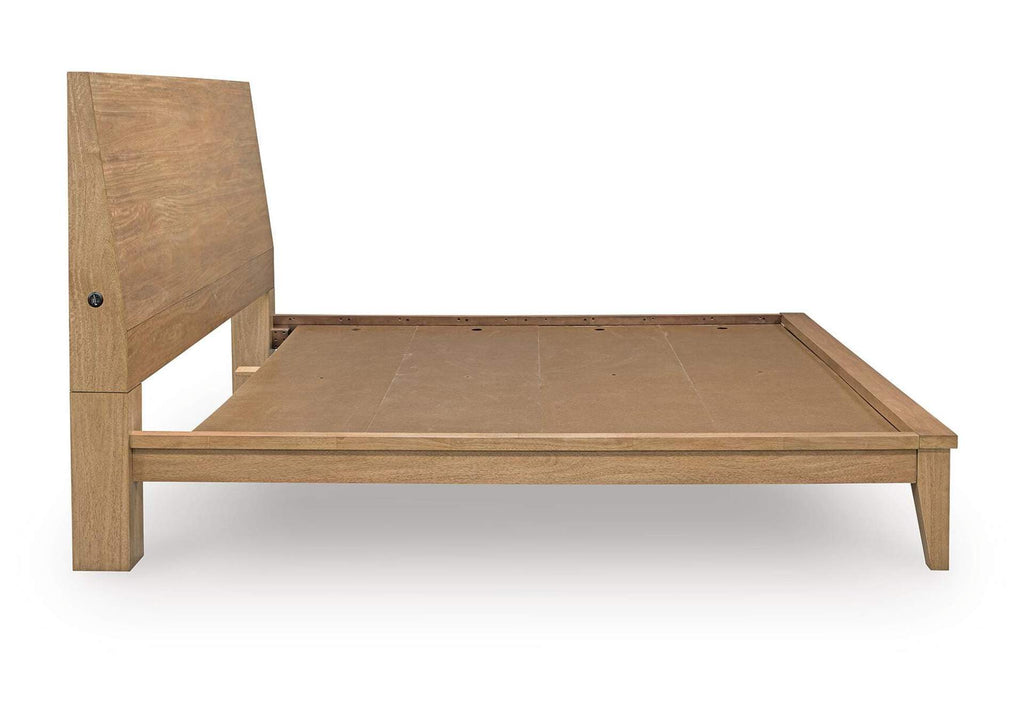 Sherbana Queen Panel Bed side view