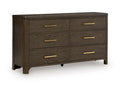 Radkin Dresser in Burnished Brown, closed view