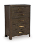 Radkin Chest of Drawers in Burnished Brown, closed view