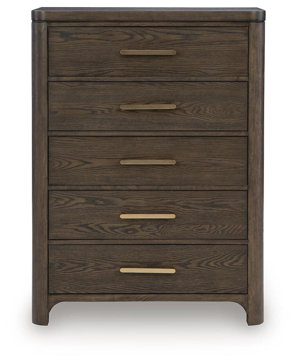 Radkin Chest of Drawers in Burnished Brown, front view