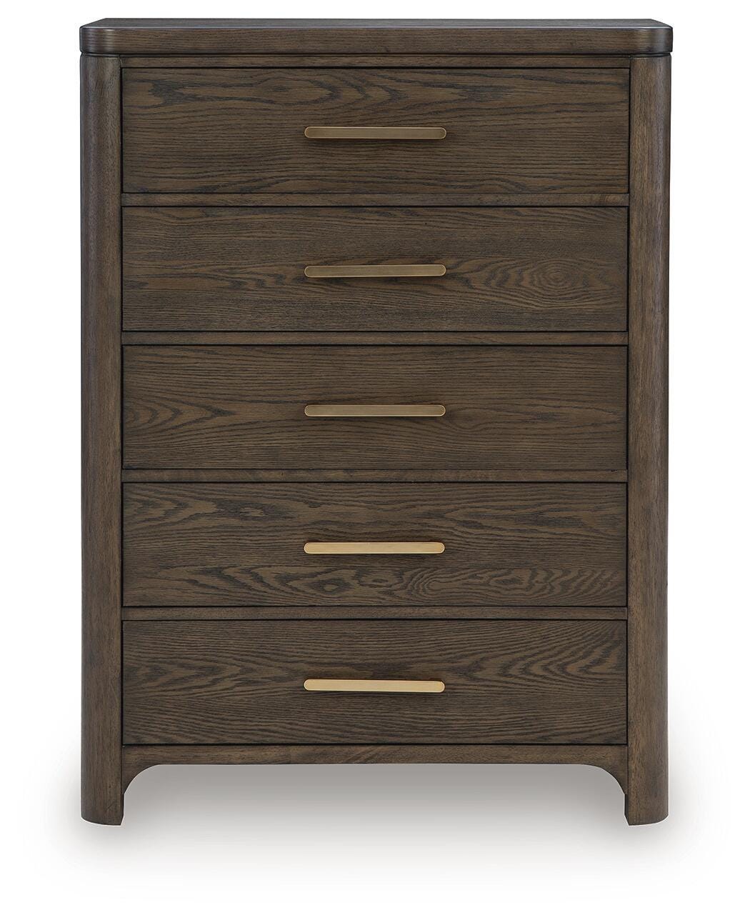 Radkin Chest of Drawers in Burnished Brown, front view