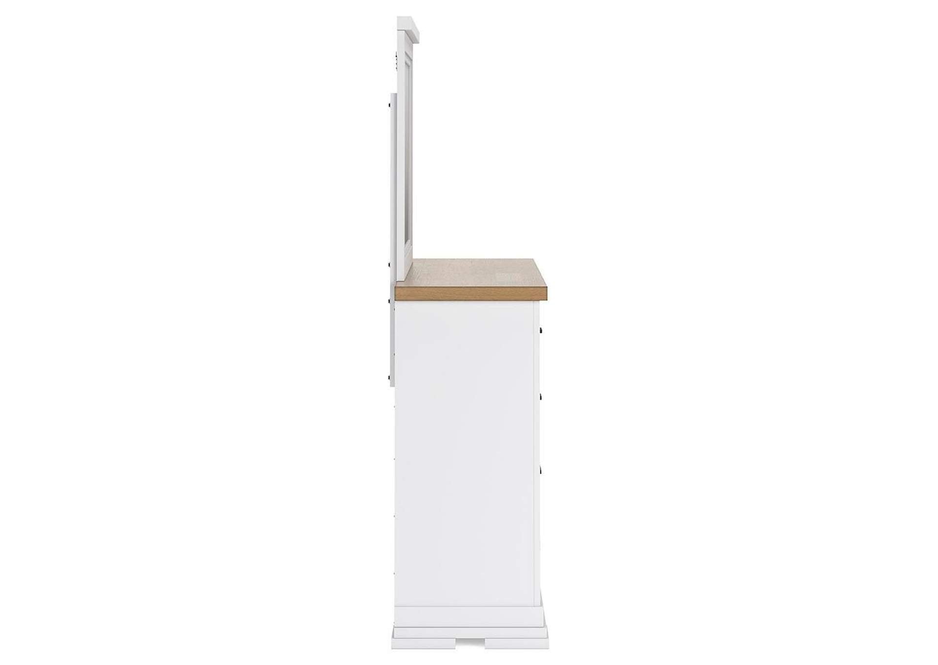 Ashbryn Queen Panel Storage Bed, Dresser and Mirror side view