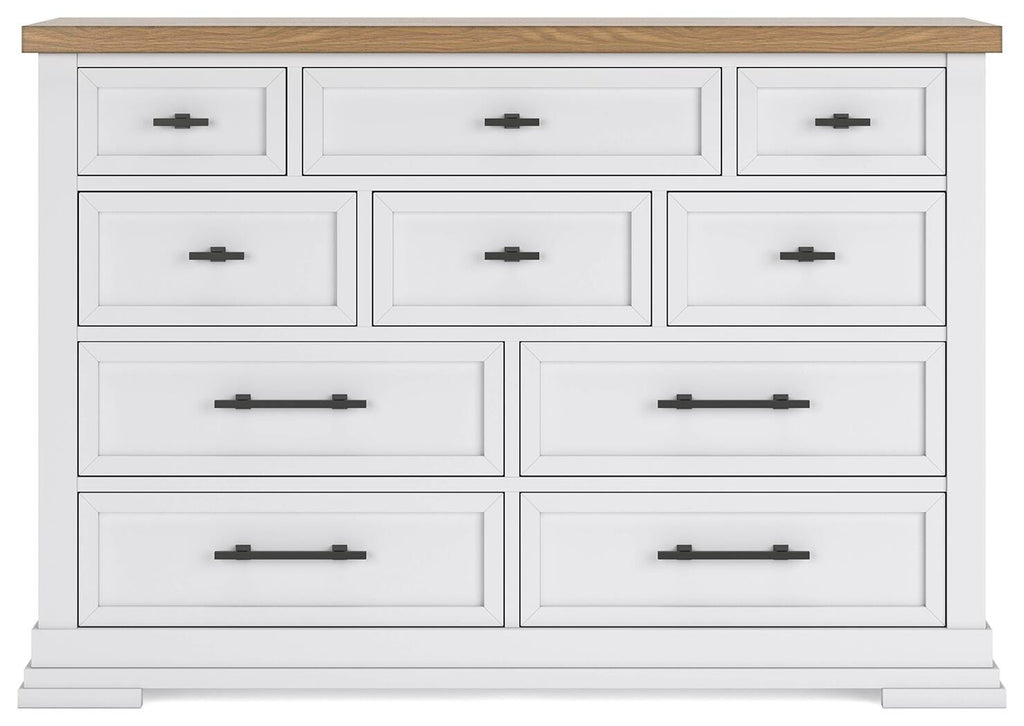 Ashbryn Dresser in White/Natural, front view
