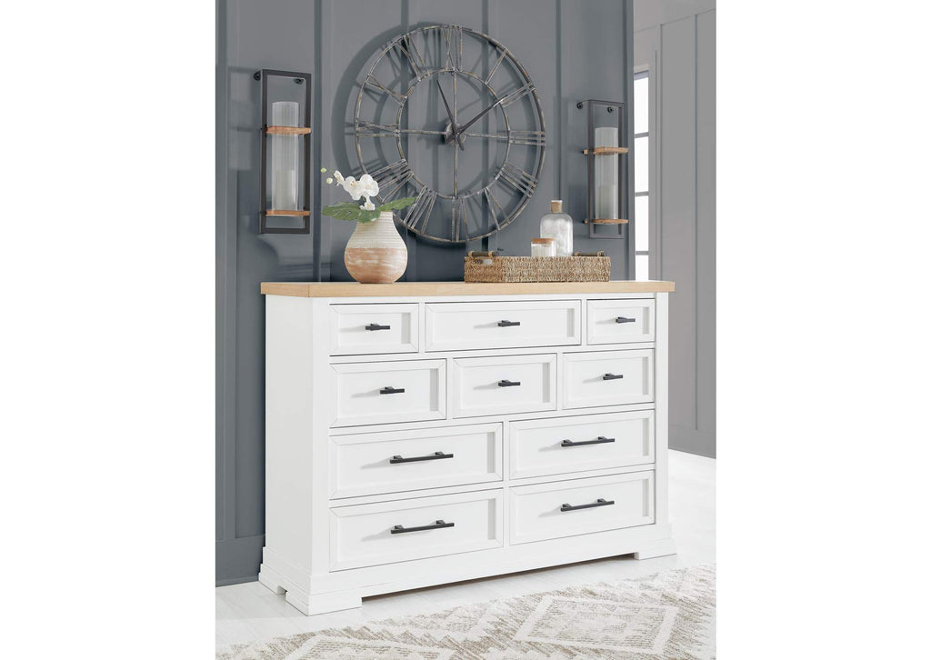 Ashbryn Queen Panel Storage Bed and Dresser