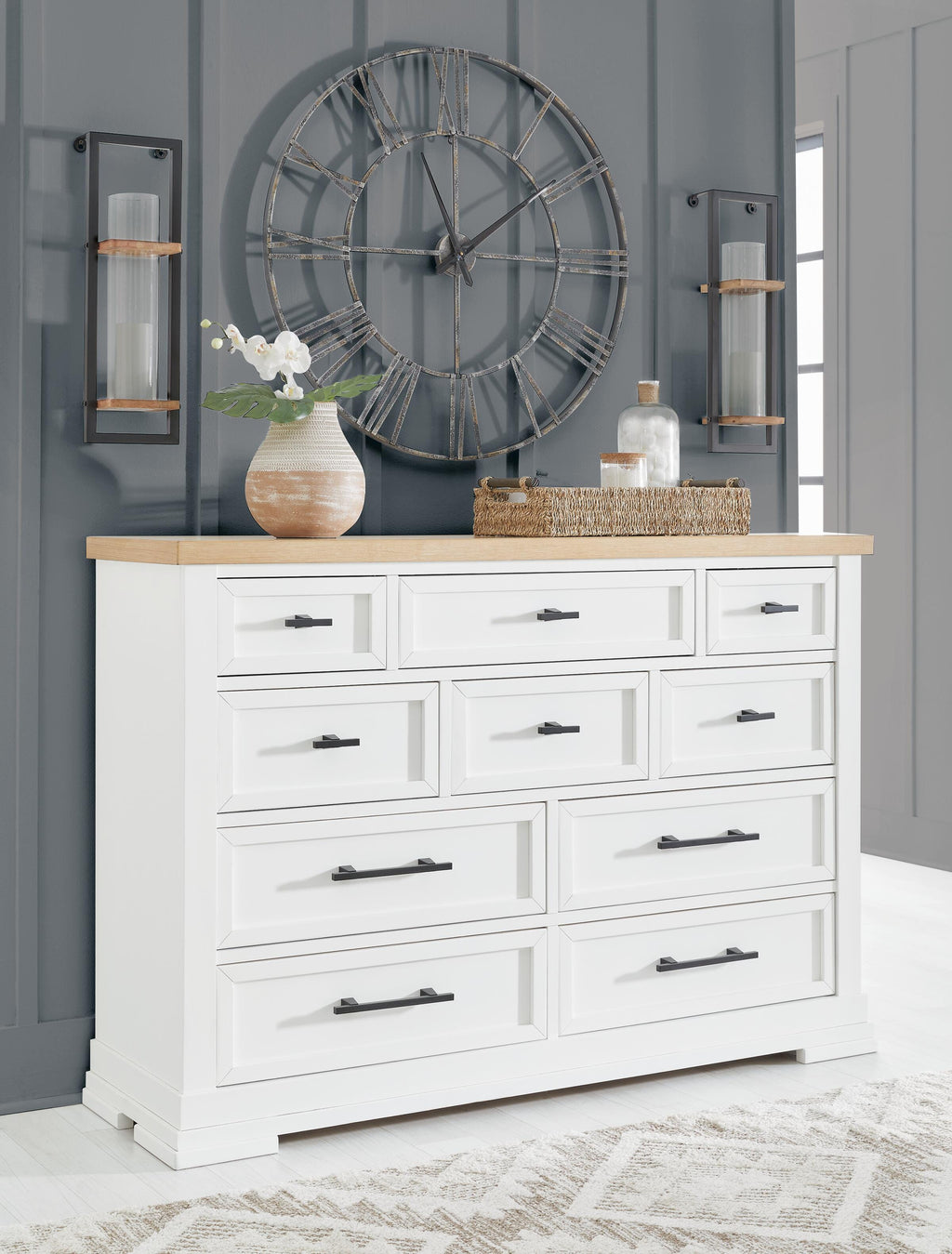 Ashbryn Dresser in White/Natural, alternate view 3