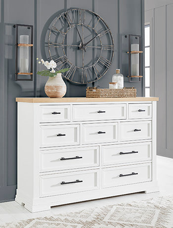 Ashbryn Dresser in White/Natural